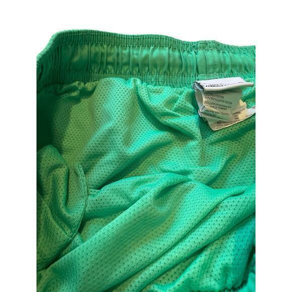 Nike Men's Drawstring Swim Shorts Trunks Bright Neon Green with Black Logo - Picture 4 of 9